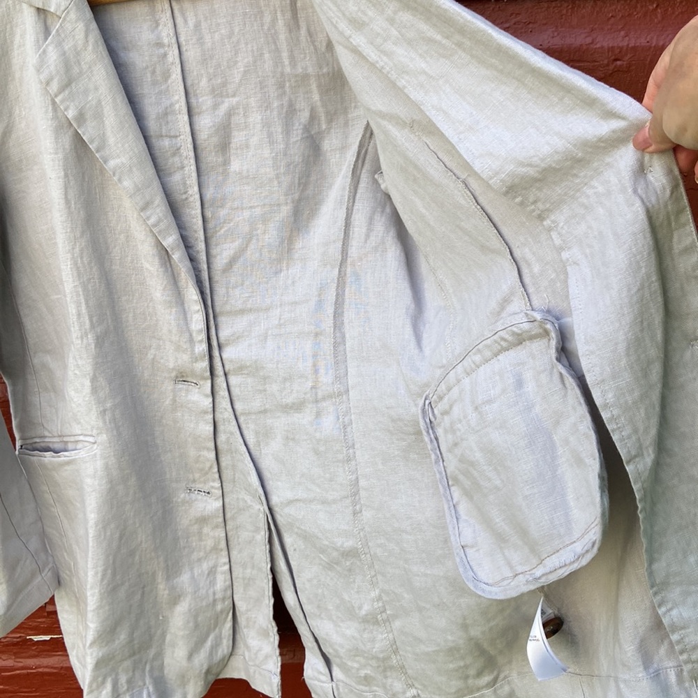 Tahari Notched Lapel Two Button Linen Blazer Wome… - image 6